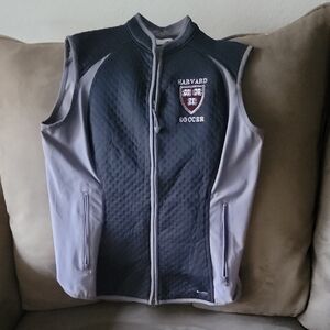 Nike Gray and Black Harvard Soccer Varsity Jacket